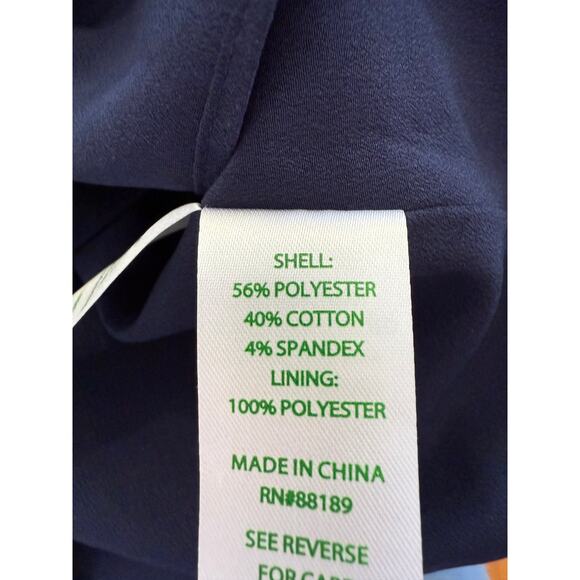 Lilly Pulitzer Kayla Jacquard Bell Sleeve Mini Dress Navy Blue Fern Picker 4 - Picture 9 of 9